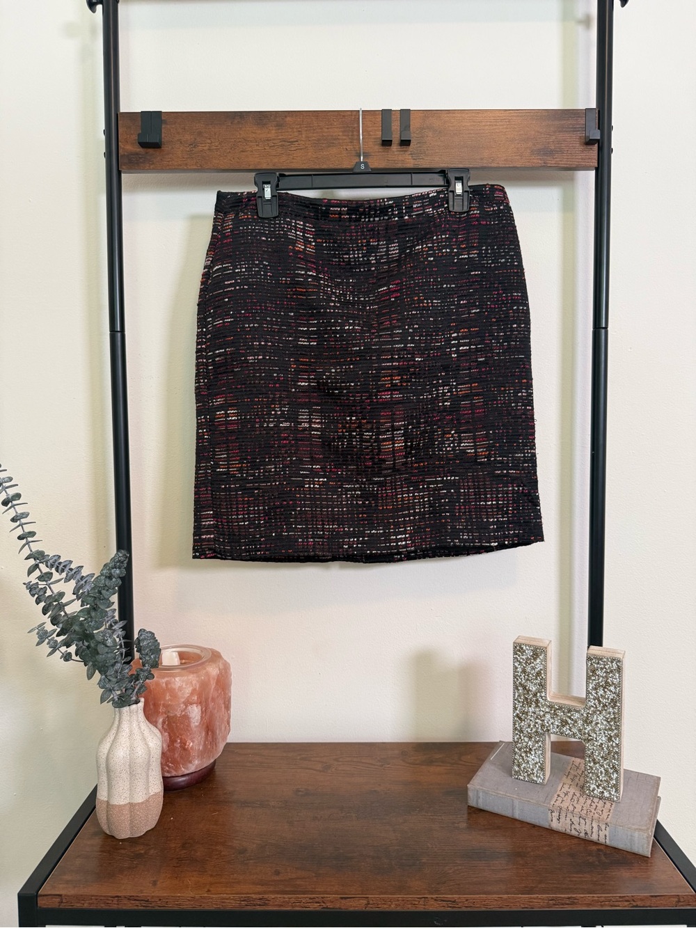 LOFT Multicolor Textured Tweed Pencil Skirt Size 10
